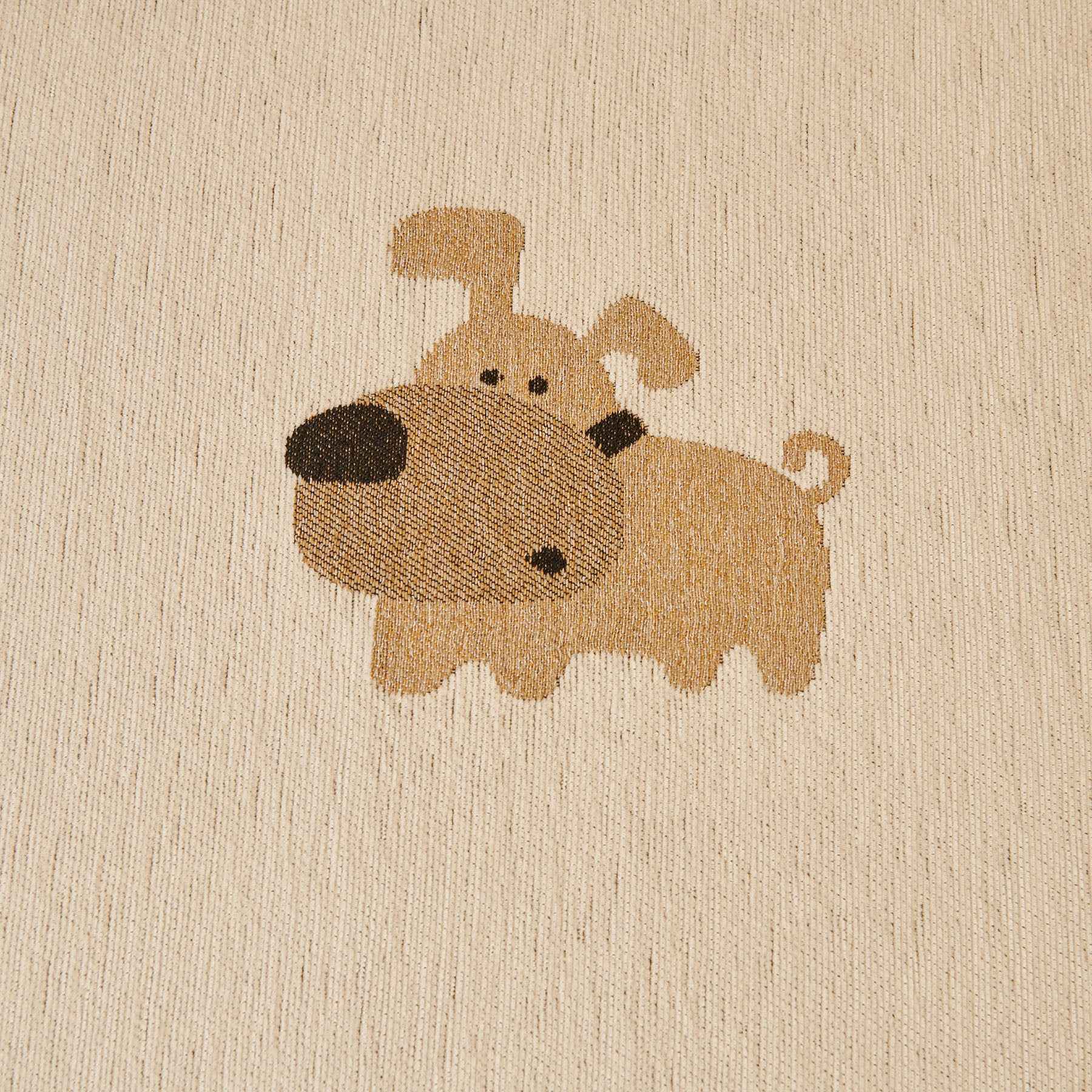 Cute Dog Pattern Chenille Sofa Throw Cover, Textured Woven Furniture Covers for Pets