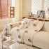 Cute Dog Pattern Chenille Sofa Throw Cover, Textured Woven Furniture Covers for Pets