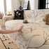 Large Floral Sofa Cover Throw Blanket, Plush Jacquard Non-Shedding Couch Cover for Pets