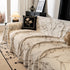 Large Floral Sofa Cover Throw Blanket, Plush Jacquard Non-Shedding Couch Cover for Pets