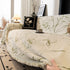 Large Floral Sofa Cover Throw Blanket, Plush Jacquard Non-Shedding Couch Cover for Pets