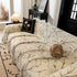 Large Floral Sofa Cover Throw Blanket, Plush Jacquard Non-Shedding Couch Cover for Pets