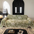 Large Floral Sofa Cover Throw Blanket, Plush Jacquard Non-Shedding Couch Cover for Pets