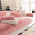 Faux Mink Velvet Luxury Fluffy Sofa Cushion, Winter Warm Thick Plush Non-slip Sofa Covers
