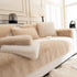Faux Mink Velvet Luxury Fluffy Sofa Cushion, Winter Warm Thick Plush Non-slip Sofa Covers