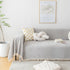 Boho Herringbone Sofa Throw Blanket with Pom Pom Tassels Stylish Furniture Slipcover