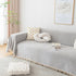 Boho Herringbone Sofa Throw Blanket with Pom Pom Tassels Stylish Furniture Slipcover