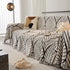 Maple Leaves Reversible Chenille Blanket Covers for Couch, Furniture Decoration Cover Sofa Slipcovers