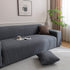 Plush Fleece Sofa Slipcover with 3D Wheat Pattern, Cozy High-Stretch Couch Cover