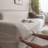 Plush Fleece Sofa Slipcover with 3D Wheat Pattern, Cozy High-Stretch Couch Cover