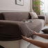 Plush Fleece Sofa Slipcover with 3D Wheat Pattern, Cozy High-Stretch Couch Cover