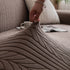 Plush Fleece Sofa Slipcover with 3D Wheat Pattern, Cozy High-Stretch Couch Cover