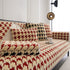 Winter Thickened Sherpa Fleece Houndstooth Sofa Cushion, Non-slip Sofa Cover with Plush