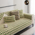 Winter Thickened Sherpa Fleece Houndstooth Sofa Cushion, Non-slip Sofa Cover with Plush