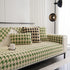 Winter Thickened Sherpa Fleece Houndstooth Sofa Cushion, Non-slip Sofa Cover with Plush