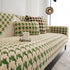 Winter Thickened Sherpa Fleece Houndstooth Sofa Cushion, Non-slip Sofa Cover with Plush