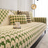 Winter Thickened Sherpa Fleece Houndstooth Sofa Cushion, Non-slip Sofa Cover with Plush