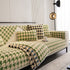 Winter Thickened Sherpa Fleece Houndstooth Sofa Cushion, Non-slip Sofa Cover with Plush