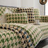 Winter Thickened Sherpa Fleece Houndstooth Sofa Cushion, Non-slip Sofa Cover with Plush