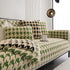 Winter Thickened Sherpa Fleece Houndstooth Sofa Cushion, Non-slip Sofa Cover with Plush