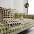 Winter Thickened Sherpa Fleece Houndstooth Sofa Cushion, Non-slip Sofa Cover with Plush