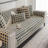 Winter Thickened Sherpa Fleece Houndstooth Sofa Cushion, Non-slip Sofa Cover with Plush