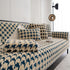 Winter Thickened Sherpa Fleece Houndstooth Sofa Cushion, Non-slip Sofa Cover with Plush