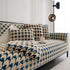 Winter Thickened Sherpa Fleece Houndstooth Sofa Cushion, Non-slip Sofa Cover with Plush