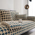 Winter Thickened Sherpa Fleece Houndstooth Sofa Cushion, Non-slip Sofa Cover with Plush