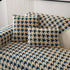 Winter Thickened Sherpa Fleece Houndstooth Sofa Cushion, Non-slip Sofa Cover with Plush