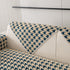 Winter Thickened Sherpa Fleece Houndstooth Sofa Cushion, Non-slip Sofa Cover with Plush