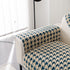 Winter Thickened Sherpa Fleece Houndstooth Sofa Cushion, Non-slip Sofa Cover with Plush