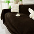 Solid Color Chenille Sofa Throw Blanket, Soft & Plush Decorative Couch Throw Cover
