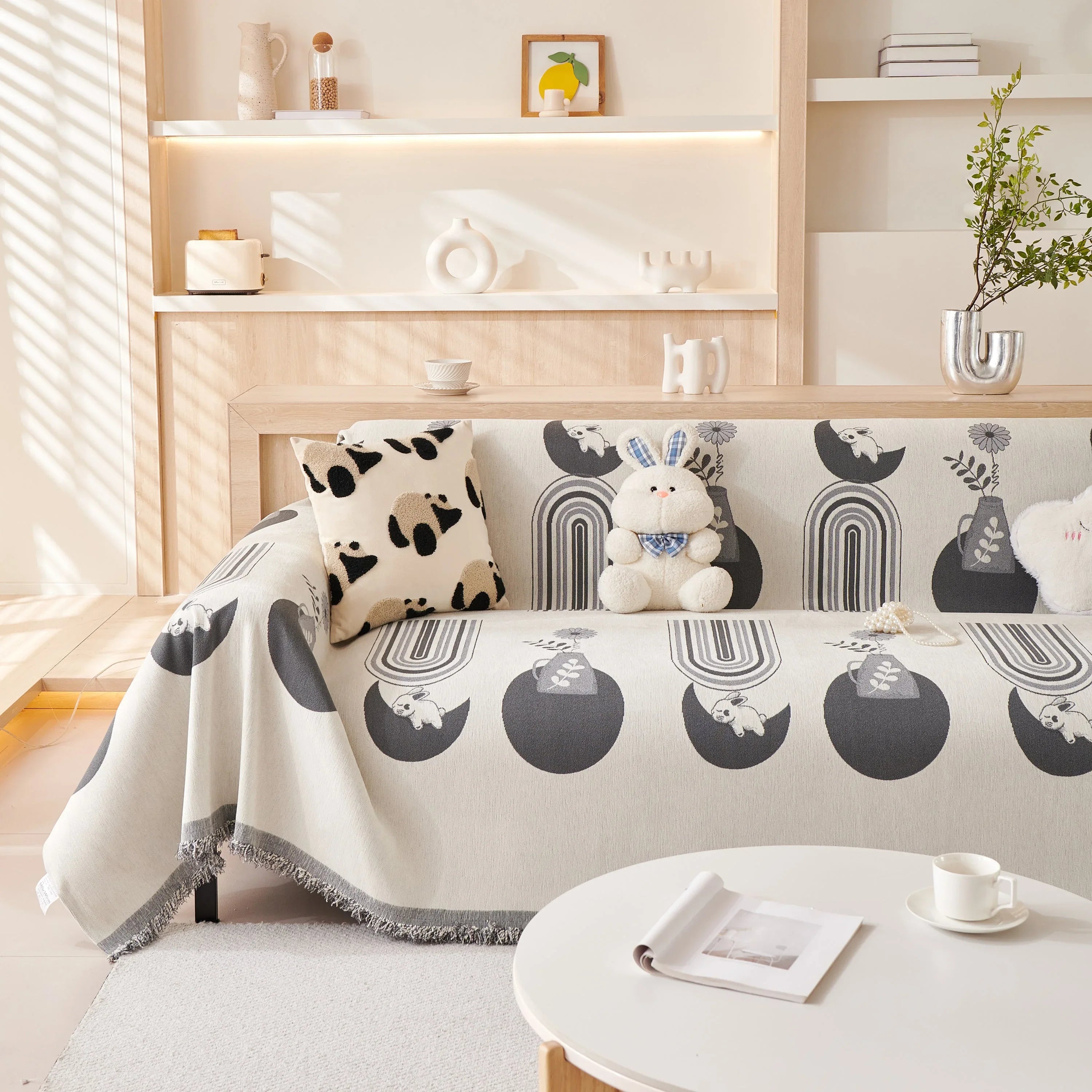 Decorative Throw Blankets for Couch Reversible Chenille Furniture Throw Covers for Sectional Sofa - TaroTextile