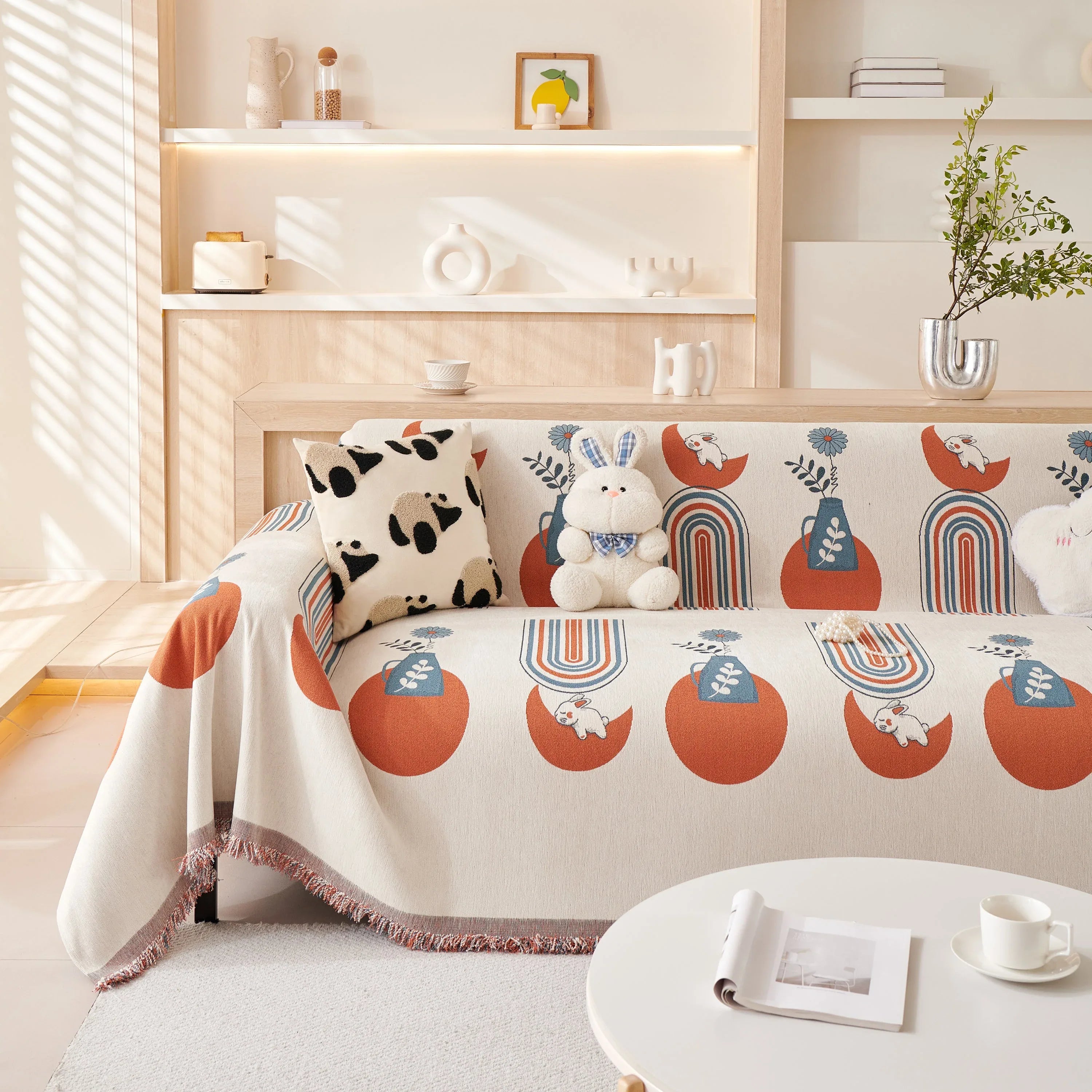 Decorative Throw Blankets for Couch Reversible Chenille Furniture Throw Covers for Sectional Sofa - TaroTextile