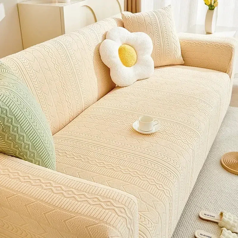 Elastic Cozy Sofa Cover Universal Anti-cat Scratch Couch Futon Cover - TaroTextile