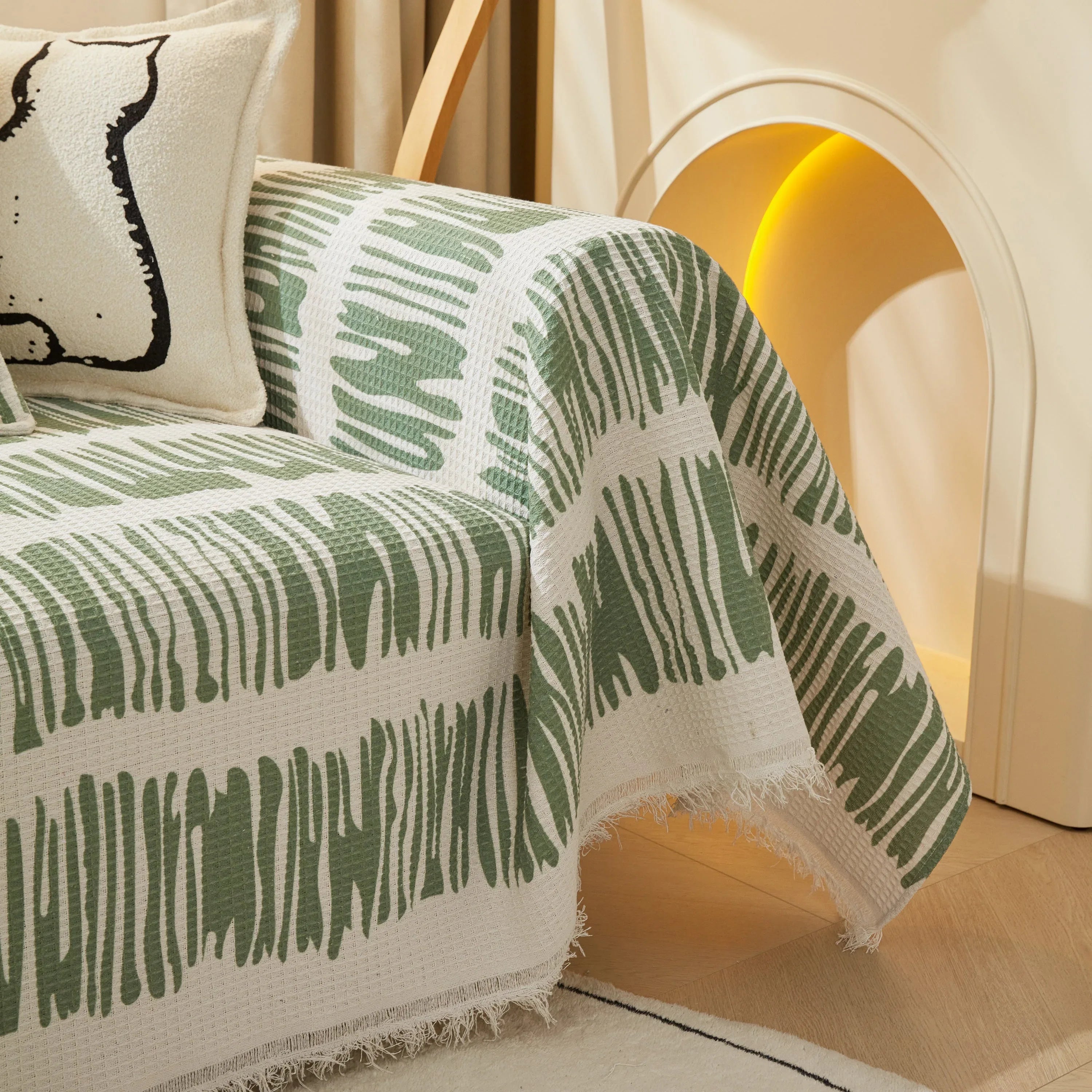 Furniture Covers for Pets, Waffle Lattice Fabric Sofa Throw, Couch Cover Blanket Throw - TaroTextile