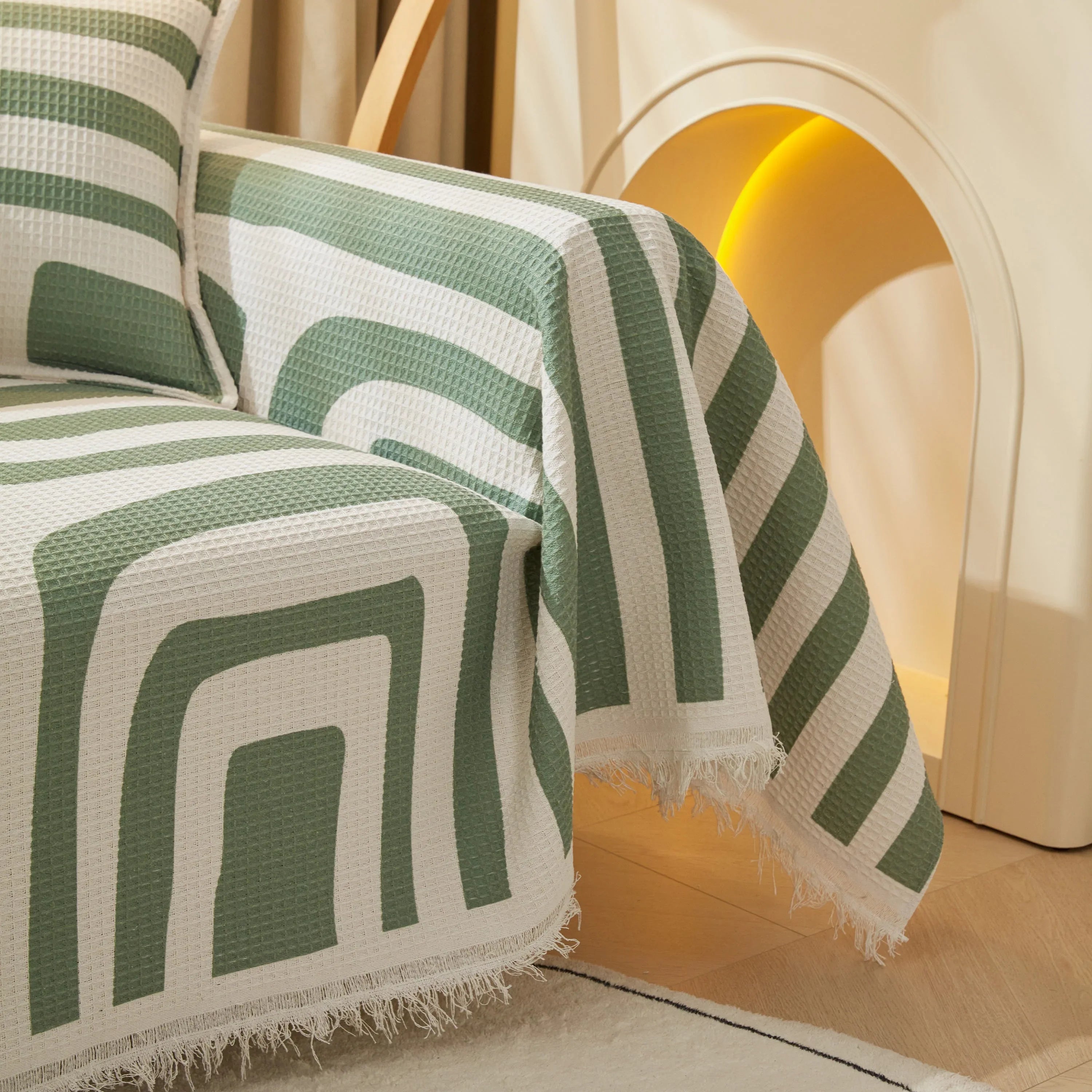 Furniture Covers for Pets, Waffle Lattice Fabric Sofa Throw, Couch Cover Blanket Throw - TaroTextile