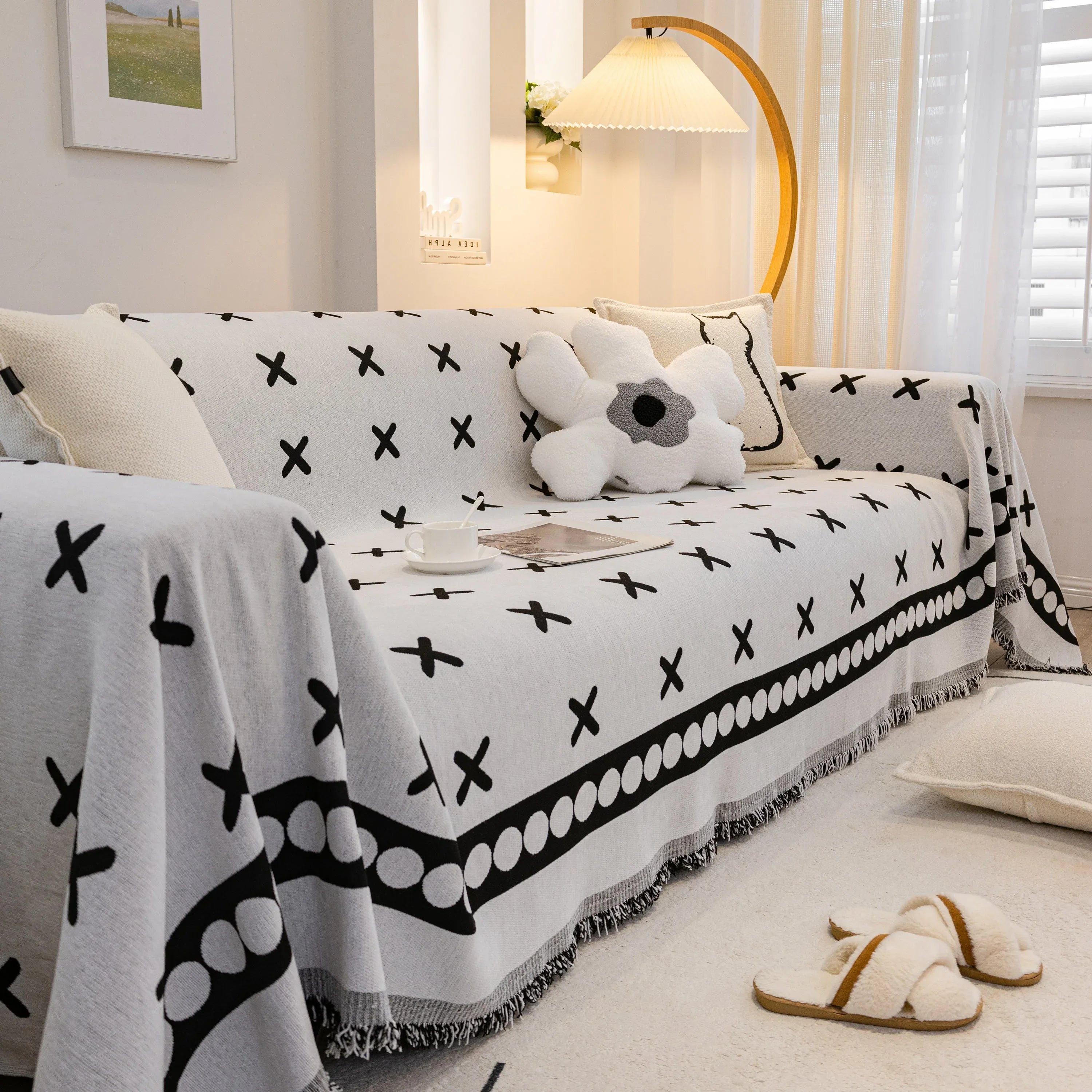 Furniture Pet Protector Couch Cover Throws for Sectional Couch, Couch Cover for Most Shape Sofas - TaroTextile