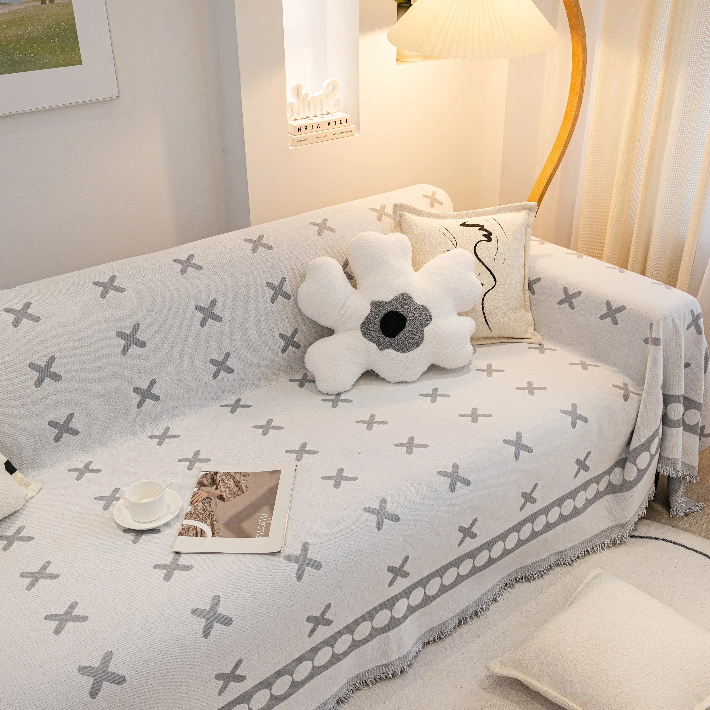 Furniture Pet Protector Couch Cover Throws for Sectional Couch, Couch Cover for Most Shape Sofas - TaroTextile