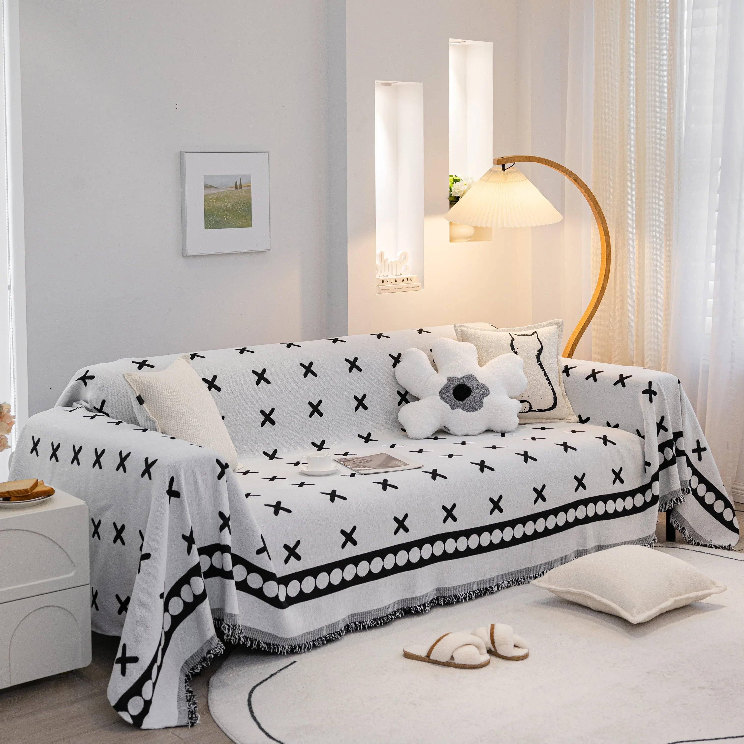 Furniture Pet Protector Couch Cover Throws for Sectional Couch, Couch Cover for Most Shape Sofas - TaroTextile