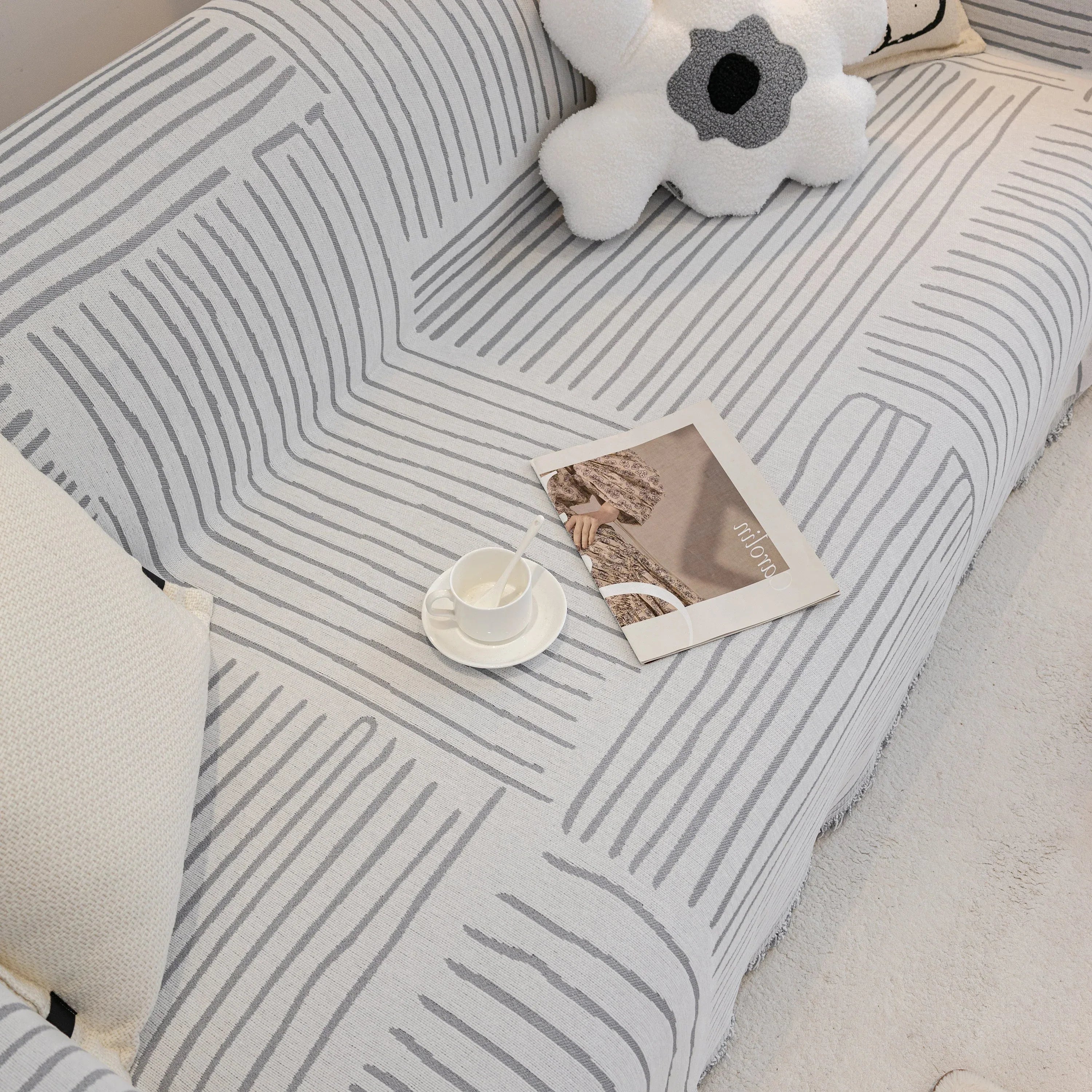 Furniture Pet Protector Couch Cover Throws for Sectional Couch, Couch Cover for Most Shape Sofas - TaroTextile