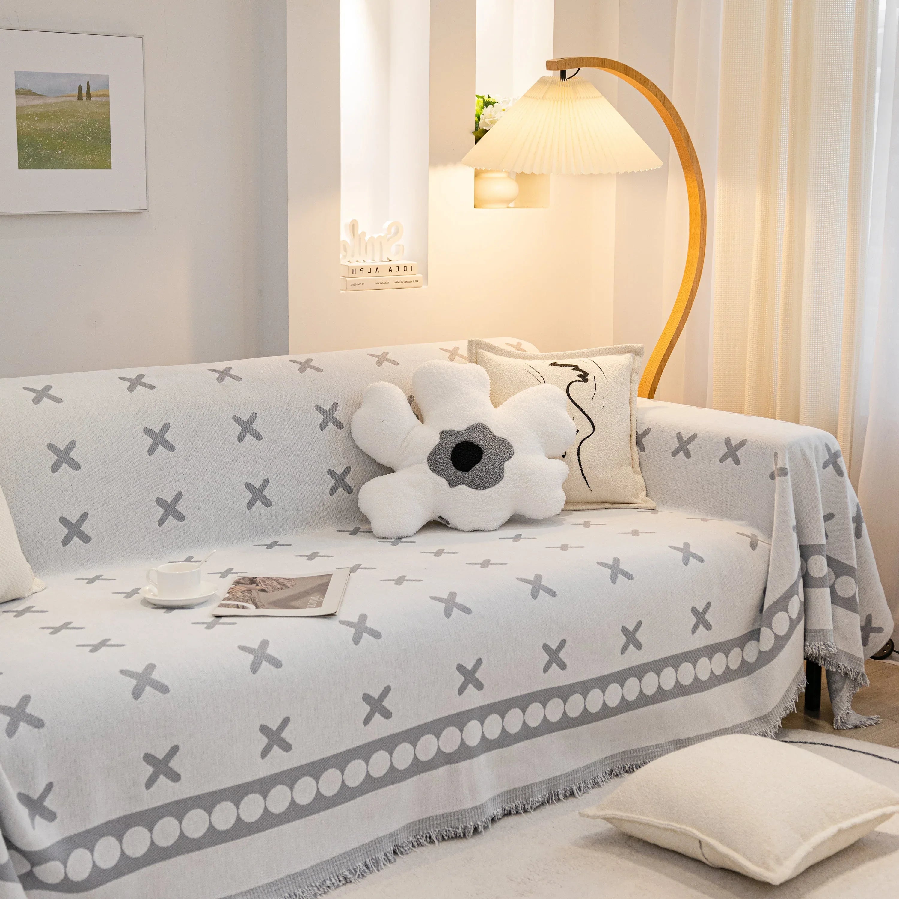 Furniture Pet Protector Couch Cover Throws for Sectional Couch, Couch Cover for Most Shape Sofas - TaroTextile