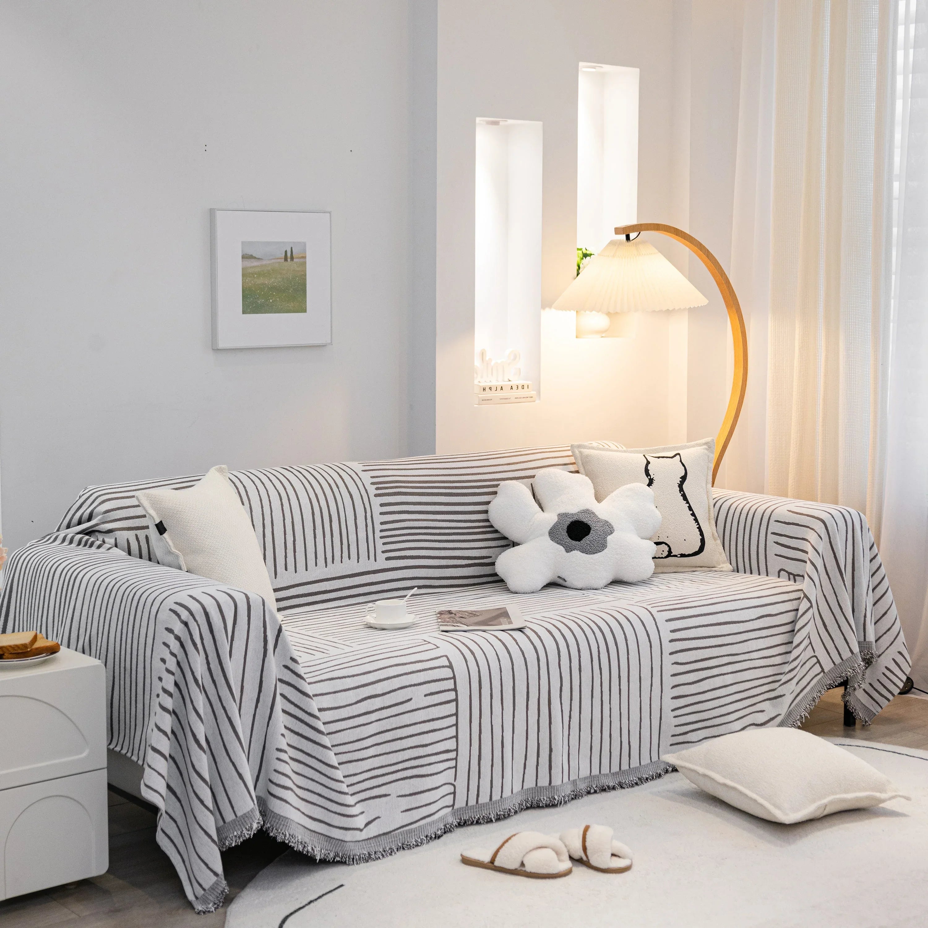 Furniture Pet Protector Couch Cover Throws for Sectional Couch, Couch Cover for Most Shape Sofas - TaroTextile