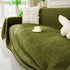 Solid Color Chenille Sofa Throw Blanket, Soft & Plush Decorative Couch Throw Cover
