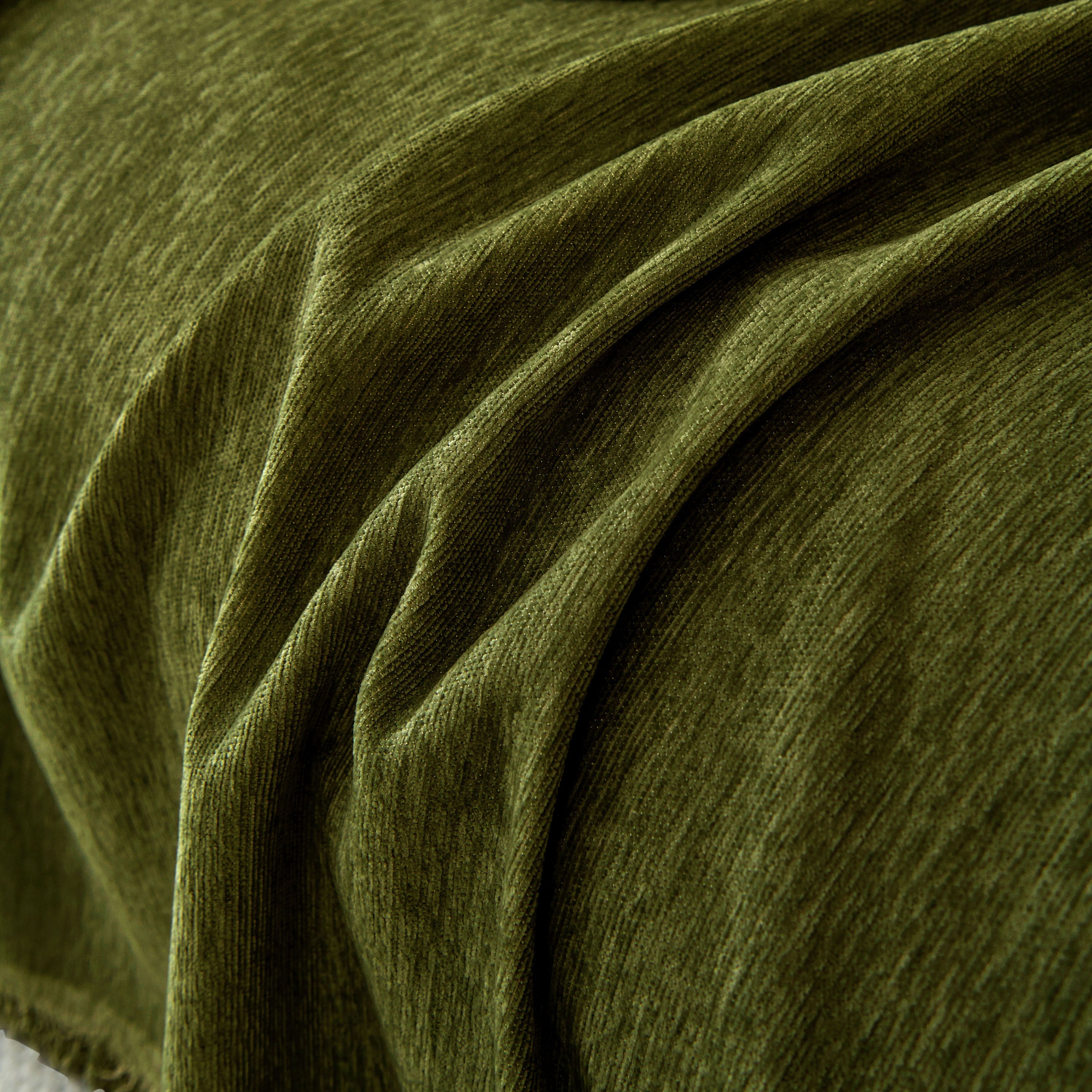 Solid Color Chenille Sofa Throw Blanket, Soft & Plush Decorative Couch Throw Cover