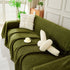 Solid Color Chenille Sofa Throw Blanket, Soft & Plush Decorative Couch Throw Cover