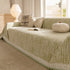Lace Trim Pom Pom Tassel Edge Slipcover, Durable Furniture Cover for Pets Couch Sofa