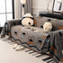 Cute Chenille Couch Cover Throw, Cartoon Soft Washable Sofa Cover for Sectional Sofas