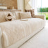 Thickened Plush Sofa Cover, Textured Geometric Couch Protector with Non-Slip Backing